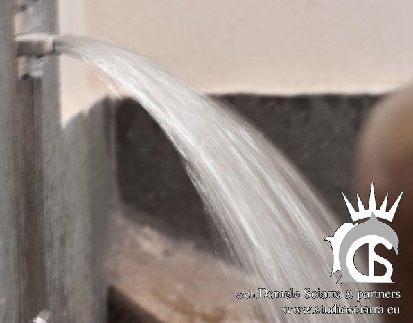 progetto centro benessere cascata al castello di Montignano