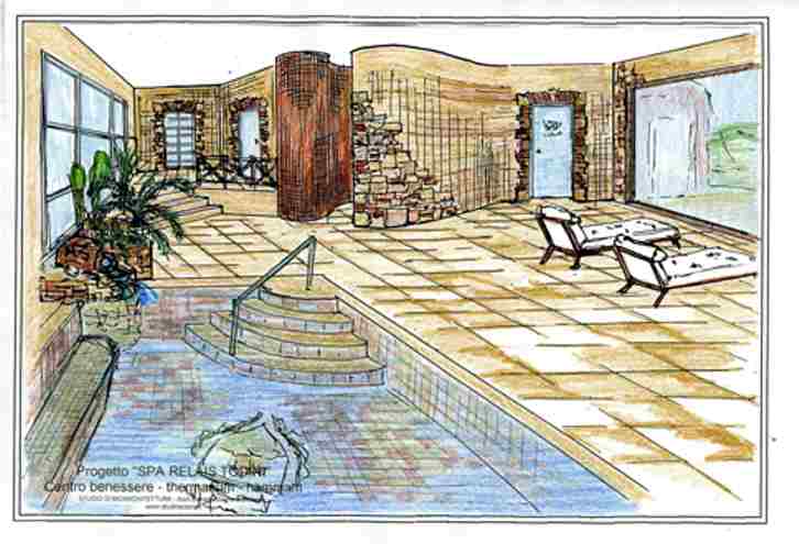Progettazione Centro benessere SPA al Relais Todini