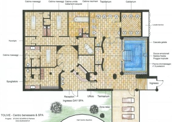 TOLIVE, progetto del centro benessere e SPA