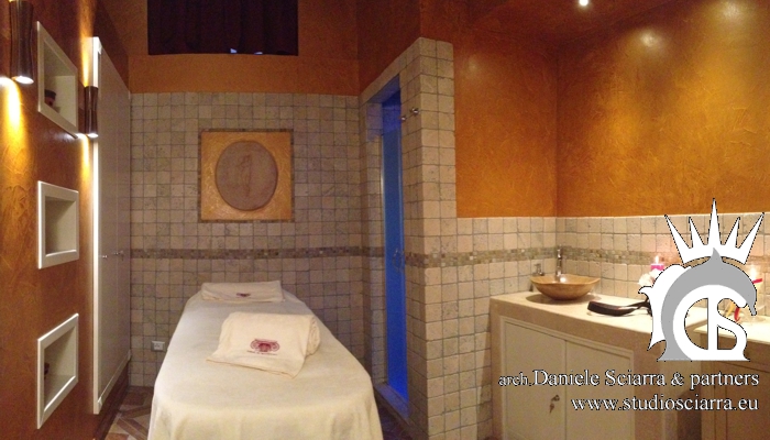 Cabina massaggi e doccia con cromoterapia - Terme di Trastevere